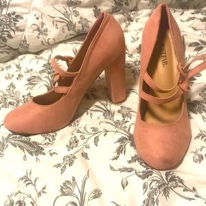 Dusty pink 5 inch Mary Jane style heels